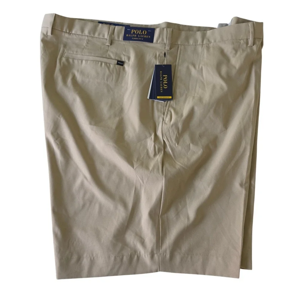 Polo Ralph Lauren Mens Performance‎ Shorts Khaki Tan Classic Fit 9